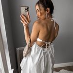 ZARA  dress mini sundress lace white boho vacation casual summer Photo 5