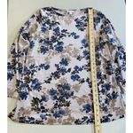 J Jill Top Women Small Petite Light Pink Floral Velvet Velour Bloom Travel Size undefined Photo 4