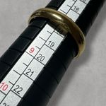 Amazon Gold Plated Stainless Steel Ring with Blue Cubic Zirconia Stone Photo 2