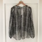 Show Me Your Mumu Snake Print Sheer Overlay High Low V-Neck Blouse Size M Photo 2