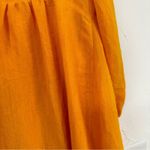 Moulinette Soeurs  Marigold Orange Cold Shoulder Puff Sleeve Knee Length Dress S Photo 11