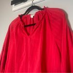 J.Crew  Novelty Artist Top Blouse Hot Pink Swiss Dot Stripes Cotton Size Large Photo 2