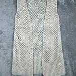 Unbranded Sweater Womens Medium Cream Crochet Open Cardigan Chunky Knit Bohemian Photo 1