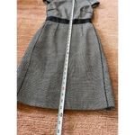 Per Se Wool Blend Dress XS Black White Chevron Belted Lined Career Sheath Photo 4