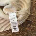 Athleta Jacquard Textured Crew Sweater Cream Tan Camo Pullover Knit Size XS Photo 9