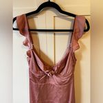 ASTR The Label Marla Flutter Strap Satin Mini Dress NWOT Pink Rose Size L Photo 2