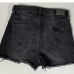 American Eagle Black ‘Super Stretch’ Stone-Washed High-Rise Denim Jean Shorts Bottoms Size 2 🖤 Photo 1