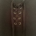 Woven Heart Tie up sweater Photo 1