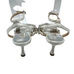 Badgley Mischka Womens Telissa Satin Jeweled Kitten Heels Sandals Size 5 Photo 3