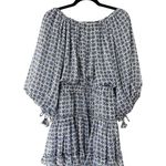 MISA Los Angeles NWT Off-shoulder Zonia Mini Dress Blue Large Photo 3