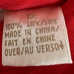 Dana Buchman  12 100% silk button front red shirt dress business vintage 80s Photo 4