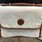 Esprit Vintage 90's  Cross Body Purse - White Pebble Texture with Brown Trim‎ Photo 0