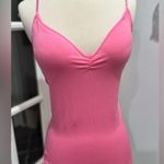 Poof! Pink Ruched V-Neck Camisole Top Photo 2