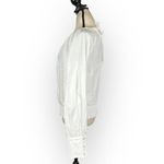 Ramy Brook  Liv Top Women's Medium White Slit Bishop Sleeve Elastic Waist NWOT Photo 3