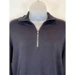 Lou & grey NWT Lounge Wear Black Quarter Zip Pullover Sweatshirt XXS Soft Photo 8