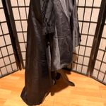 High Low Asymmetric Satin Lace Y2k long sleeve Prom Holiday Evening Formal goth Black Size M Photo 3