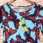 LuLaRoe | Julia 3/4 Sleeve Butterfly Dress Photo 2