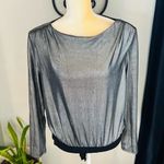 4TH & RECKLESS Liberty Metallic Bodysuit Color: Metallic Size: XL (12/14) NEW W Gray Photo 0
