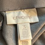 Chico's Womens Pants Size XLP Warm Gray Elastic Waist Work Professional Career Photo 5