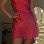 Lola + Grace Thread Up  Pink Mini Satin Dress Photo 0