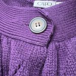 Cato  One Button Knit Cardigan Sweater Womens XL Purple Short Sleeve Cozy Comfy Photo 6