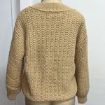 SO NWT  Cable Knit V-Neck Pullover Plush Sweater Camel Tan Sz S Photo 6