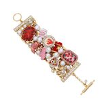 Betsey Johnson Gold Tone Betsey’s Sweets Baby cakes Statement Bracelet Photo 0