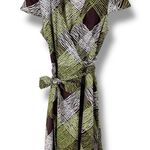 London Times  Geometric Faux Wrap Dress Photo 0