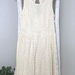 Altar'd State  Ivory Lace Sleeveless Dress Flared Lined Cutout Back Women's Medium Photo 0