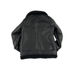 Boohoo  - Tall Faux Fur Lined Aviator Jacket in Black Photo 3