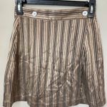 Vintage Judy Knapp California Womens Sz 3 Silky Striped Wrap Skort Bronze Black Gold Photo 4