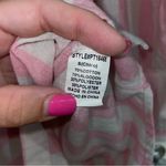 fab'rik Fab’rik Pink And White Striped Oversized‎ Button Up Top Photo 3