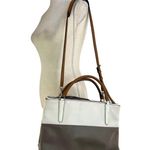 Coach  Borough Bag Colorblock Leather 32502 White Gray Handbag Purse Photo 14