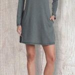Max Studio Topstitched Long Sleeve Sweater Dress in Army Small Photo 0