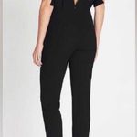 IRO Singles Scoopneck Flutter Sleeve Deep V Back Black Jumpsuit Pants Sz 40 NWT Photo 1