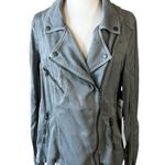 Anthropologie Marrakech Ronika Draped Green Khaki Moto Jacket Chic Women’s L Photo 0