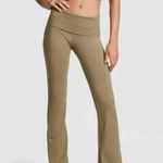 PINK - Victoria's Secret Victoria's Secret PINK Cotton Foldover Flare Legging Size Medium Olive Green Y2K Photo 1