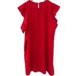 THML Embroidered Cap Sleeve Eloise Mini Shift Dress Red White Size Large Photo 10