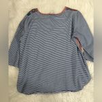 Coldwater Creek 🎄 Multicolor Patchwork 3/4 Sleeve Top Photo 2