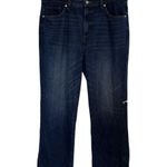 Loft The Slouchy Boyfriend Jeans Size 12 Waist 31 Dark Wash Wide Leg High Rise Photo 0