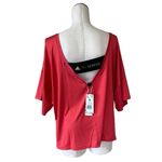 Adidas NWT Women  x 11 Honoré Training Tee Red 2X Photo 13