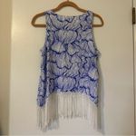 Lilly Pulitzer  Sonya Fringe Tank In Lilac House of Nemo Womens 8 Photo 5