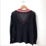 Free People  Navy V neck Sweater Photo 7