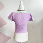 Urban Outfitters Purple Lace Trim Babydoll Top Coquette Fairycore Soft Girl Y2K Romantic Small Photo 1
