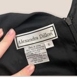 Alexandra Dillon Black Y2K Floral Minimalist Gothic A Line Midi Dress Size 6 Photo 6