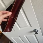 Vintage Mahogany Leather Saddle Bag Purse Red Photo 6