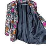 Vintage Floral Print Lightweight Blazer Size Large Pink Photo 11