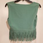 BCBGMAXAZRIA 💕💕 Aqua Fringe Crop Top Photo 6