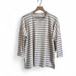 Carly Jean Los Angeles  Black and White Striped Top Photo 3