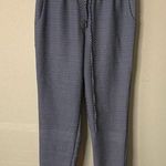 JCrew Factory Drapey Drawstring Pull On Pants Blue Patterned Size 8 Photo 0